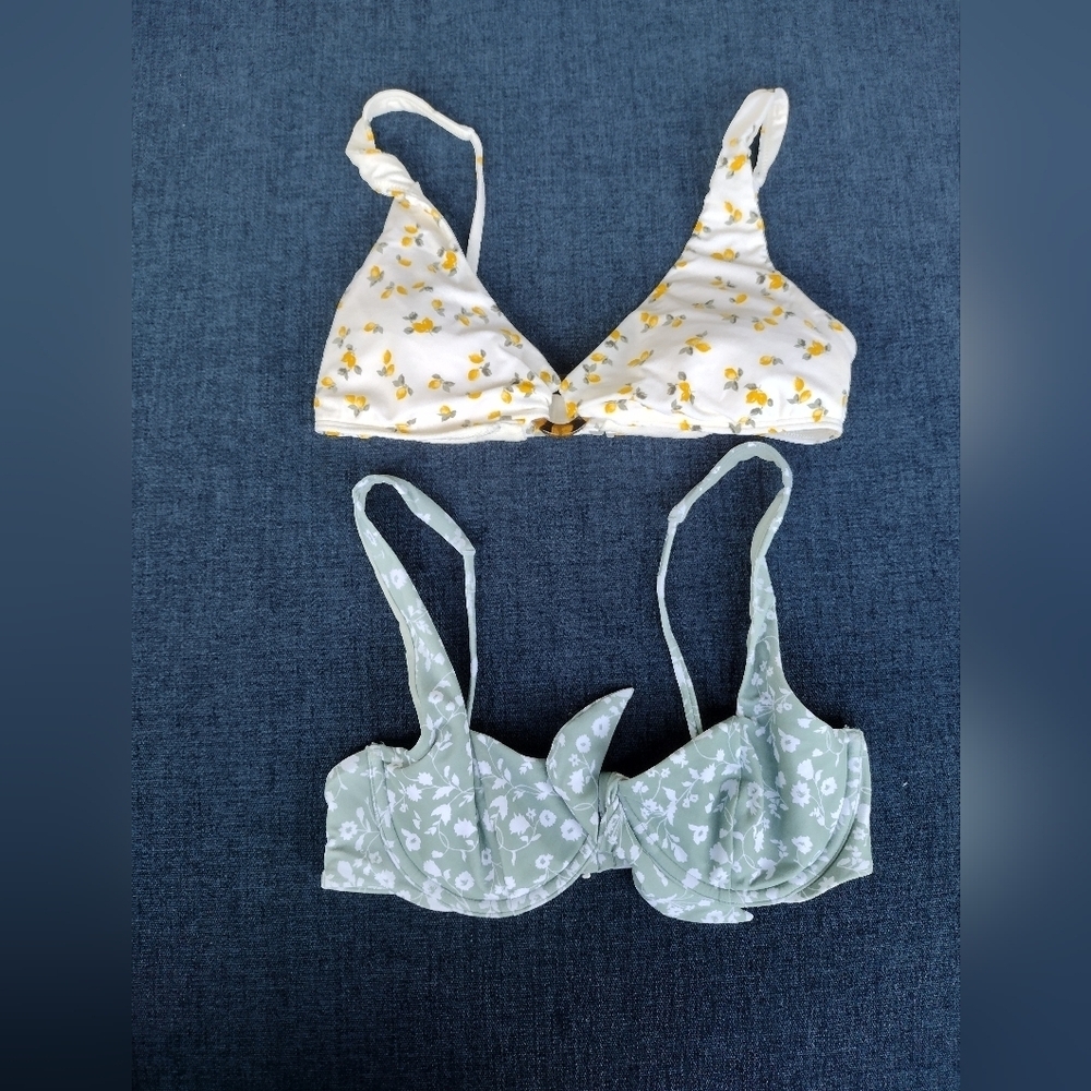 Lot Of 2 Abercrombie and Fitch Floral Swim Top Size Small NWOT